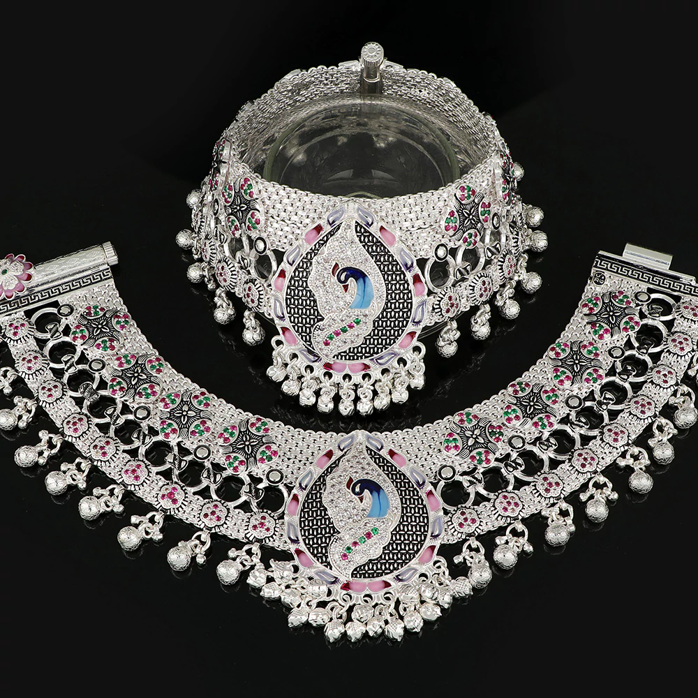 Trendy Silver Anklets Designs